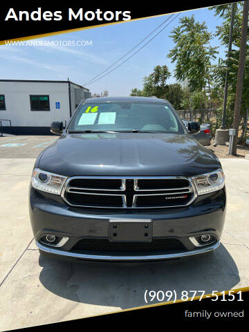 2016 Dodge Durango for sale at Andes Motors in Bloomington CA