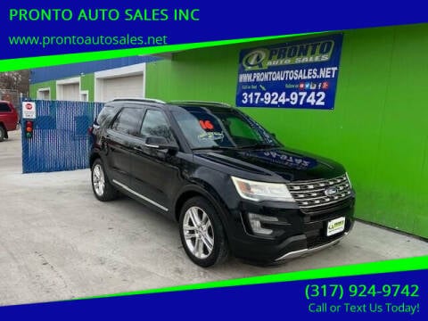 2016 Ford Explorer for sale at PRONTO AUTO SALES INC in Indianapolis IN