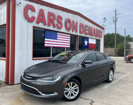 2015 Chrysler 200 for sale at Cars On Demand 2 in Pasadena TX