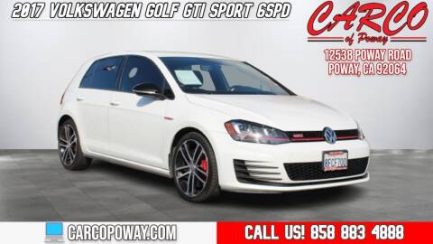 2017 Volkswagen Golf GTI for sale at CARCO SALES & FINANCE - CARCO OF POWAY in Poway CA