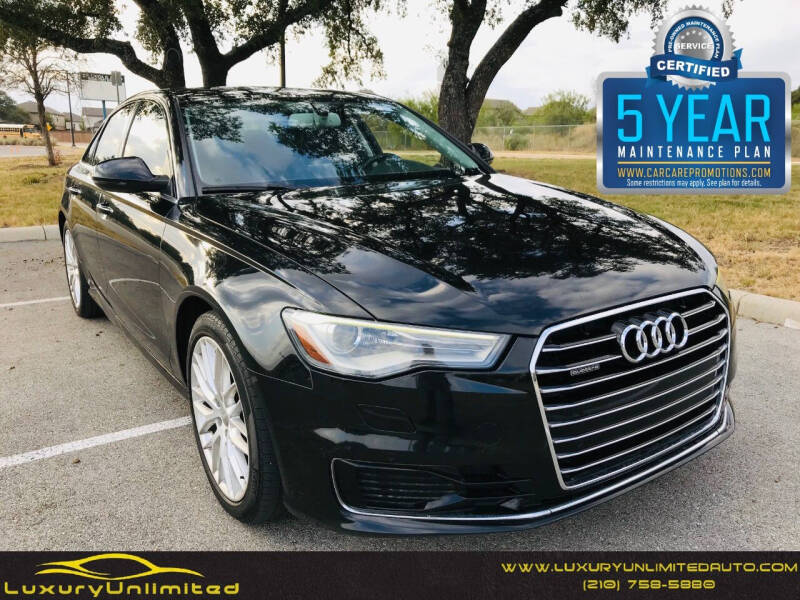 2016 Audi A6 for sale at LUXURY UNLIMITED AUTO SALES in San Antonio TX