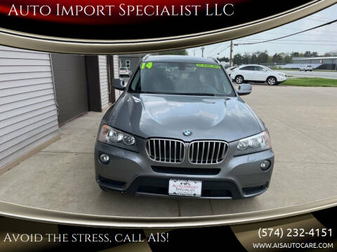 2014 BMW X3 for sale at Auto Import Specialist LLC in South Bend IN