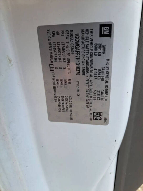 2017 Chevrolet Express 2500