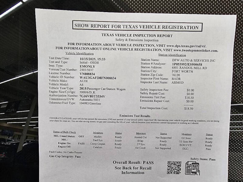 2015 Audi A8 L 3.0T quattro