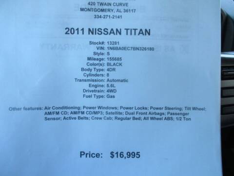 2011 Nissan Titan for sale at A & P Automotive in Montgomery AL