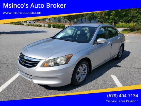 2012 Honda Accord for sale at Msinco's Auto Broker in Snellville GA