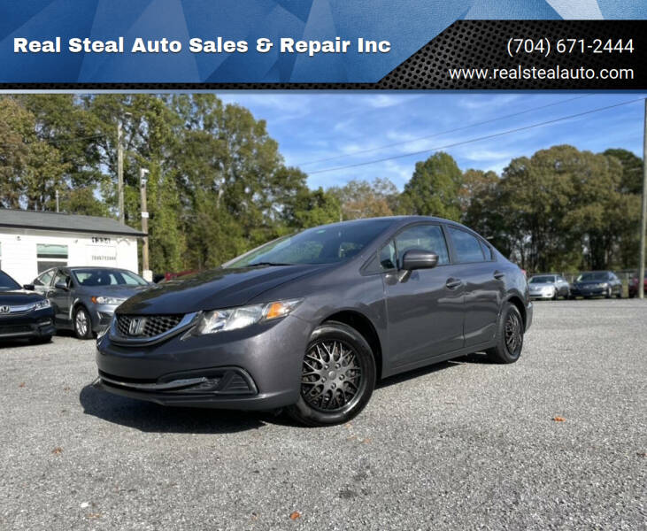 2014 Honda Civic for sale at Real Steal Auto Sales & Repair Inc in Gastonia NC