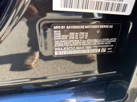 2018 BMW 5 Series 540i