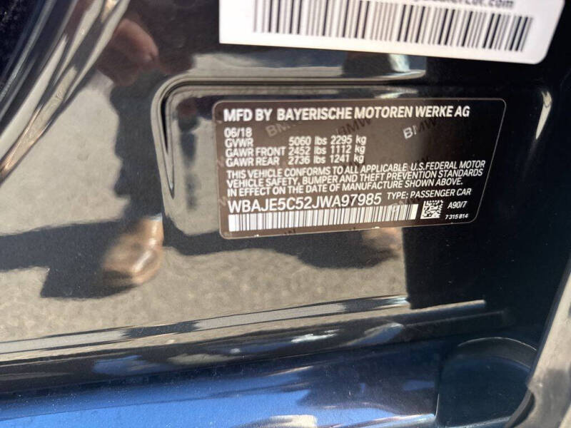 2018 BMW 5 Series 540i