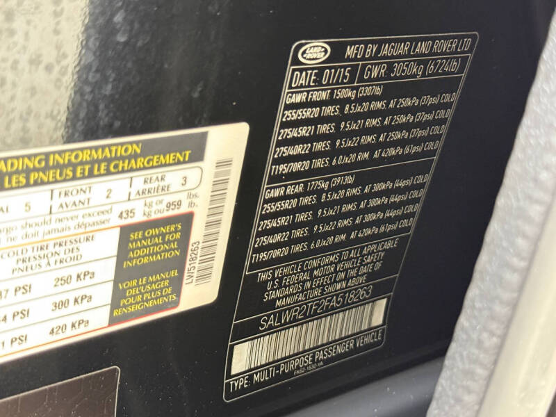 2015 Land Rover Range Rover Sport Supercharged Limited Edition