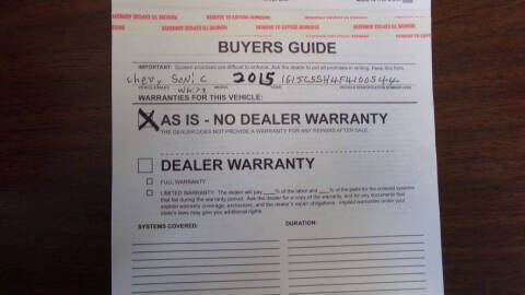 2015 Chevrolet Sonic LT Auto