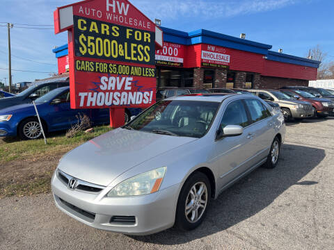 2007 Honda Accord for sale at HW Auto Wholesale in Norfolk VA