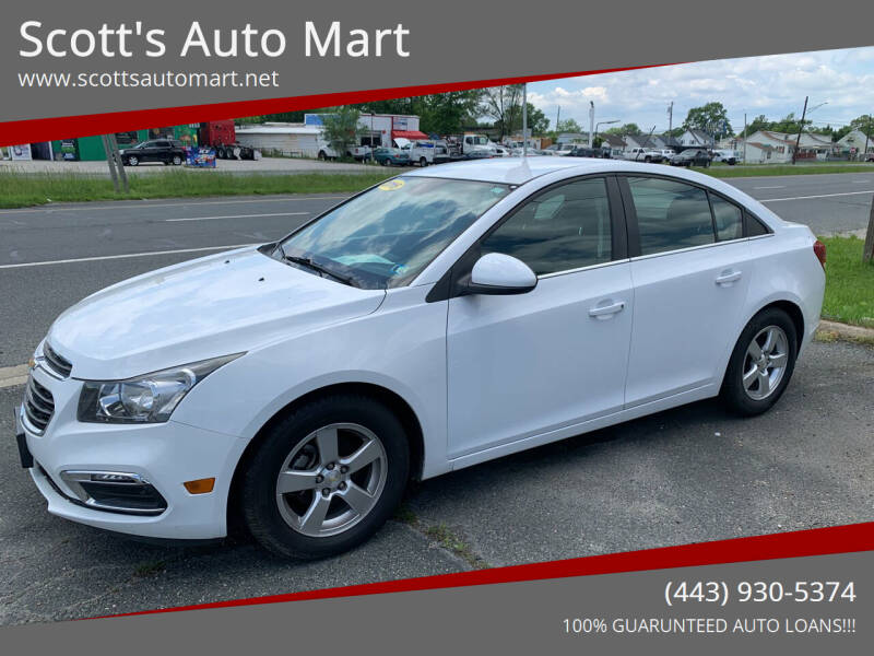 2016 Chevrolet Cruze Limited for sale at Scott's Auto Mart in Dundalk MD