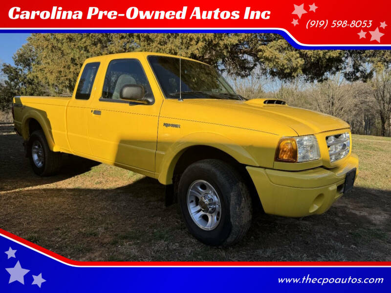 2002 Ford Ranger for sale at Carolina Pre-Owned Autos Inc in Durham NC
