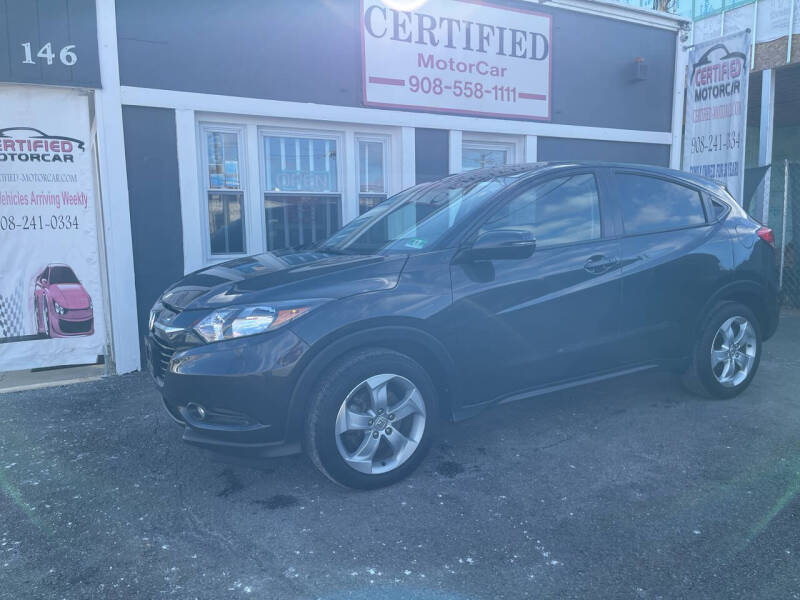 2016 Honda HR-V for sale at CERTIFIED MOTORCAR LLC in Roselle Park NJ