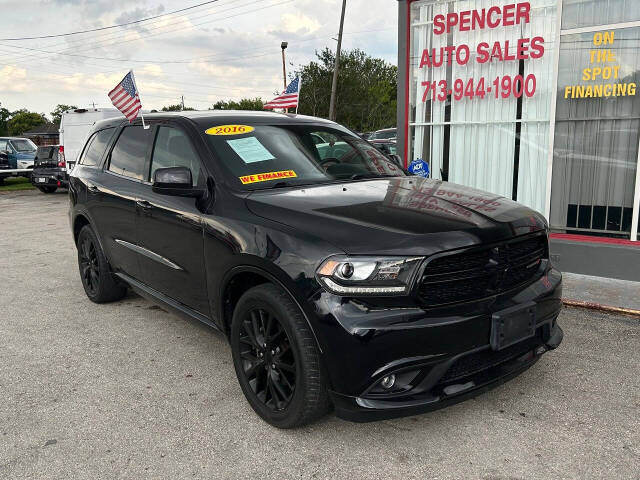 2016 Dodge Durango for sale at SPENCER AUTO SALES in South Houston, TX