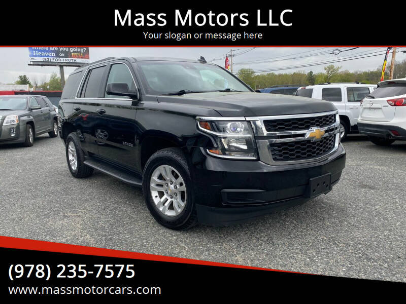 2016 Chevrolet Tahoe for sale at Mass Motors LLC in Worcester MA
