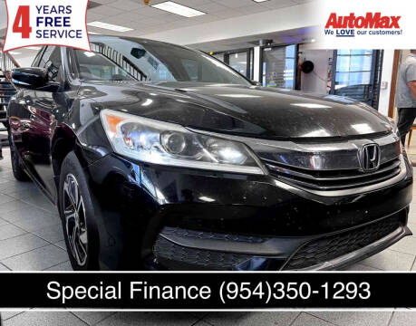 2017 Honda Accord for sale at Auto Max in Hollywood FL
