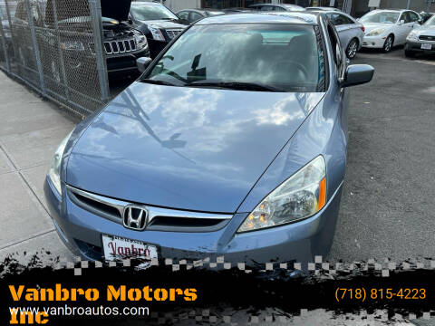 2007 Honda Accord for sale at Vanbro Motors Inc in Staten Island NY