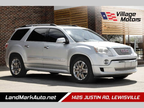 2012 GMC Acadia for sale at Village Motors in Lewisville TX