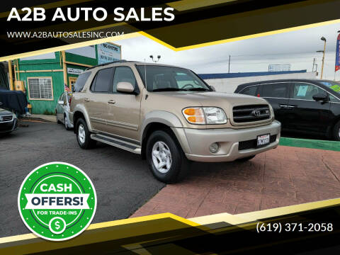 2002 Toyota Sequoia for sale at A2B AUTO SALES in Chula Vista CA