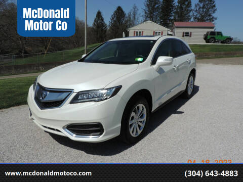 2017 Acura RDX for sale at McDonald Motor Co in Harrisville WV