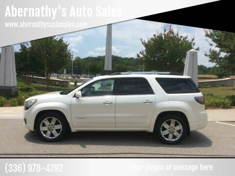 2015 GMC Acadia for sale at Abernathy's Auto Sales in Kernersville NC