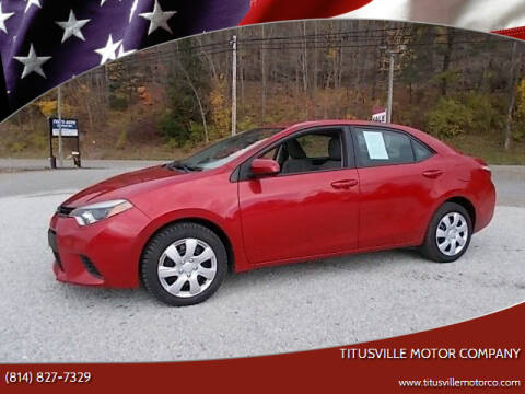 2014 Toyota Corolla for sale at Titusville Motor Company in Titusville PA