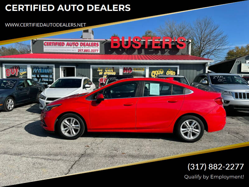 2016 Chevrolet Cruze for sale at CERTIFIED AUTO DEALERS in Greenwood IN