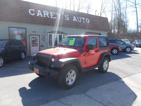 2016 Jeep Wrangler for sale at Careys Auto Sales in Rutland VT