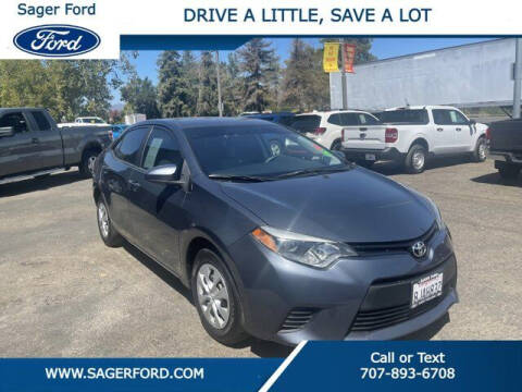 2016 Toyota Corolla for sale at Sager Ford in Saint Helena CA