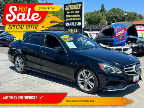 2015 Mercedes-Benz E-Class for sale at AUTOMAX ENTERPRISES INC. in Roseville CA