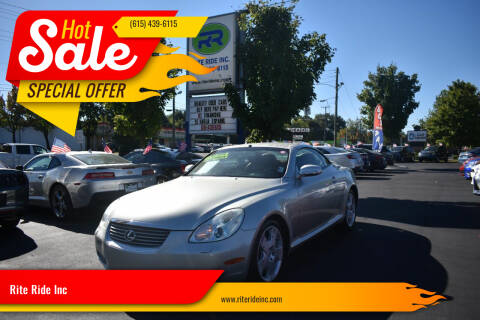 2005 Lexus SC 430 for sale at Rite Ride Inc in Murfreesboro TN
