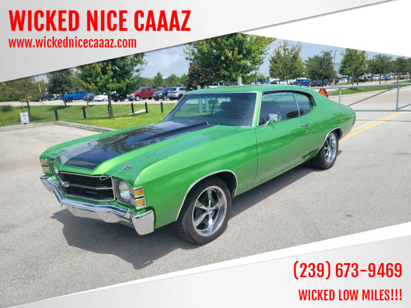 1971 Chevrolet Chevelle for sale at WICKED NICE CAAAZ in Cape Coral FL