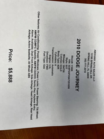 2010 Dodge Journey SXT