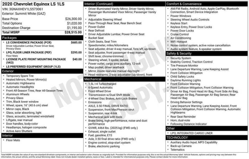 2020 Chevrolet Equinox LS