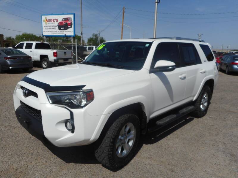 2016 Toyota 4Runner for sale at AUGE'S SALES AND SERVICE in Belen NM