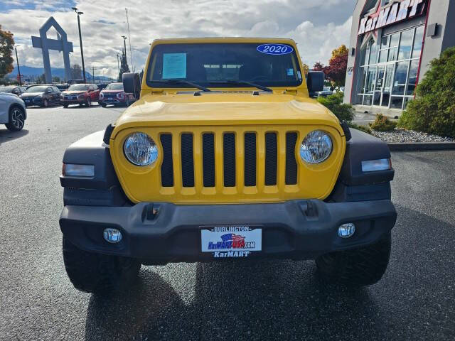 Used 2020 Jeep Wrangler Unlimited Sport S with VIN 1C4HJXDN4LW175660 for sale in Burlington, WA