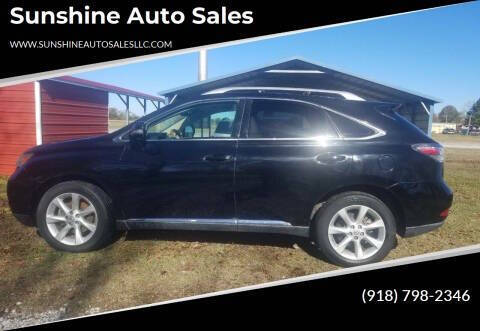 2012 Lexus RX 350 for sale at Sunshine Auto Sales in Inola OK