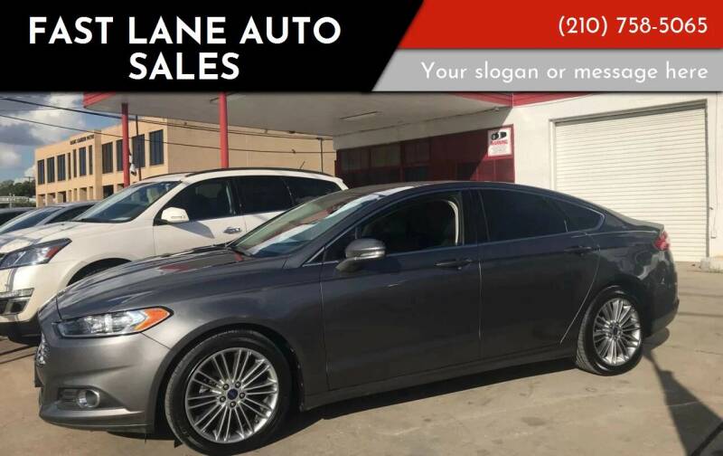 2013 Ford Fusion for sale at FAST LANE AUTO SALES in San Antonio TX