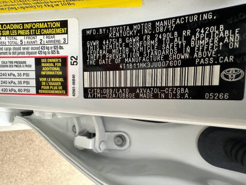 2018 Toyota Camry XLE