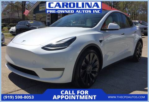 2020 Tesla Model Y for sale at Carolina Pre-Owned Autos Inc in Durham NC