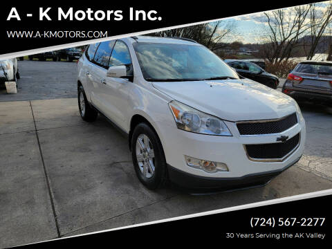 2011 Chevrolet Traverse for sale at A - K Motors Inc. in Vandergrift PA