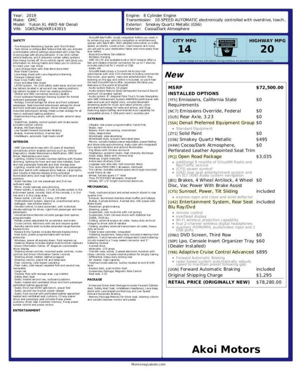 2019 GMC Yukon XL Denali