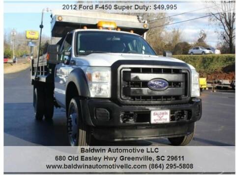 2012 Ford F-450 Super Duty for sale at Baldwin Automotive LLC in Greenville SC