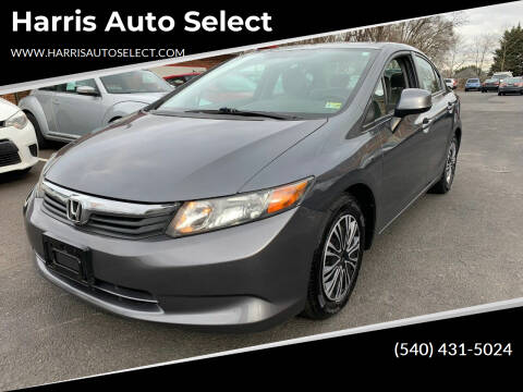 2012 Honda Civic for sale at Harris Auto Select in Winchester VA