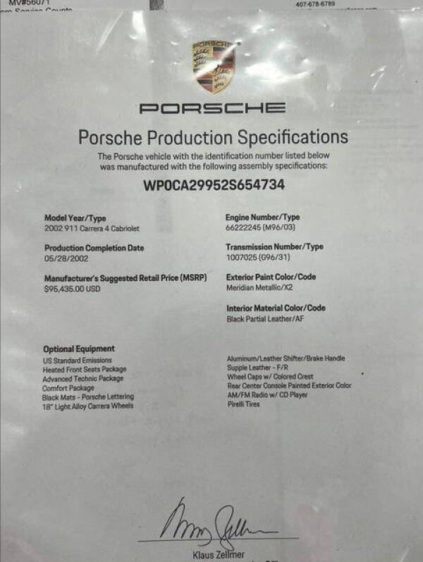 2002 Porsche 911 Carrera 4