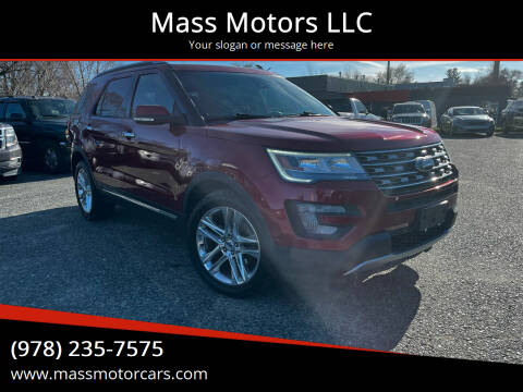 2016 Ford Explorer for sale at Mass Motors LLC in Worcester MA