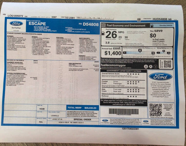 2017 Ford Escape SE