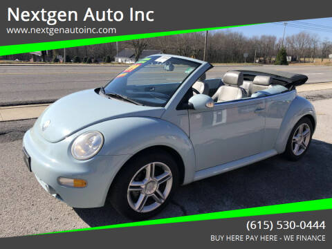 2004 Volkswagen New Beetle Convertible for sale at Nextgen Auto Inc in Smithville TN